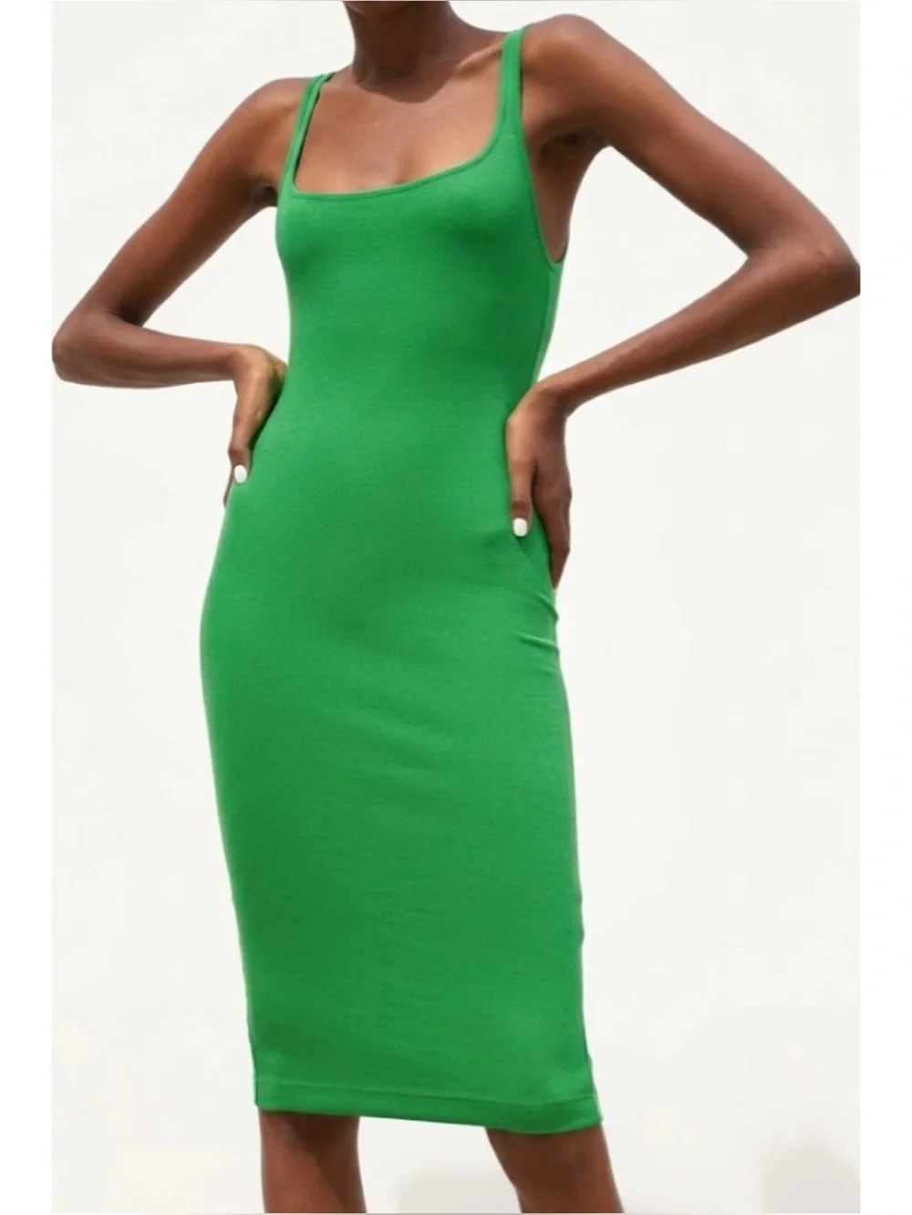 knitted midi dress zara NWT ZARA WOMAN RIBBED LONG KNIT MIDI DRESS SIDE VENT DARK MINK M 5755/148